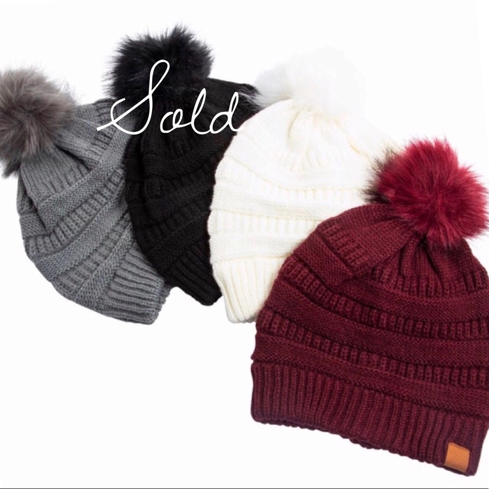 Pom Pom Beanie Hats